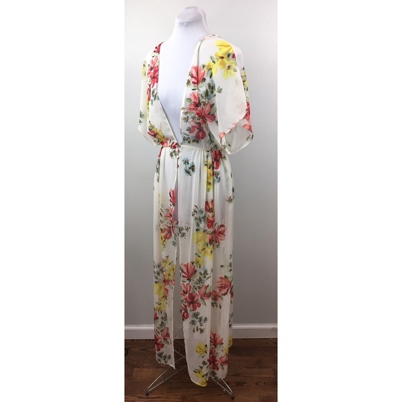 Zara Trafaluc Collection Sz S White floral duster - Picture 8 of 8